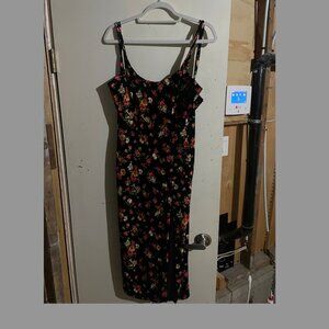 Velvet park and fifth dress with slit